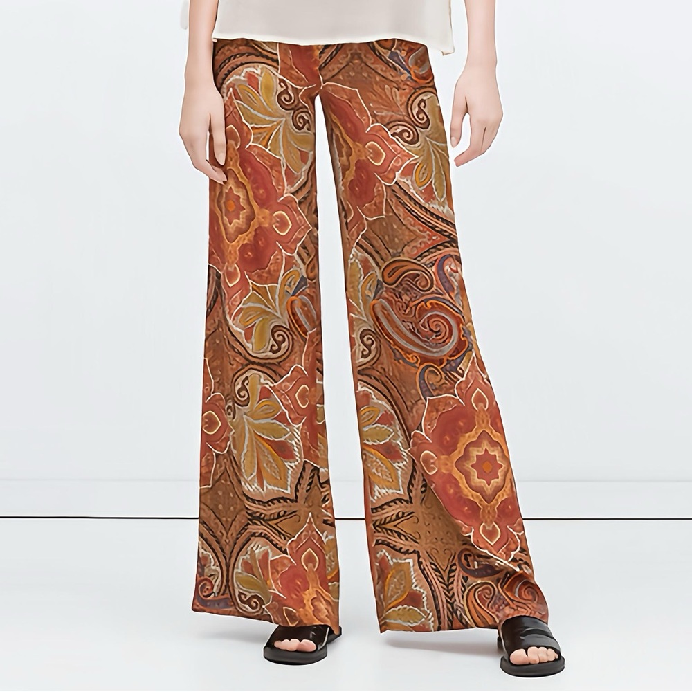 ZARA Paisley Wide-Leg Pants NWT ✨